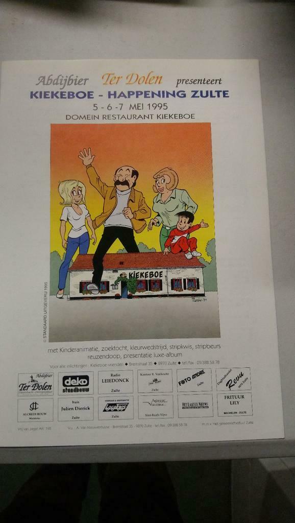 Kiekeboe affiche Zulte 1995, Collections, Enlèvement, Autres personnages, Comme neuf, Image, Affiche ou Autocollant