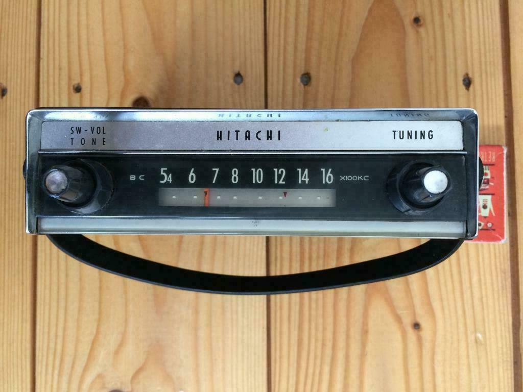 Hitachi transistor 8 TM-816U autoradio jaren 60 oldtimer, Ophalen of Verzenden, Gebruikt