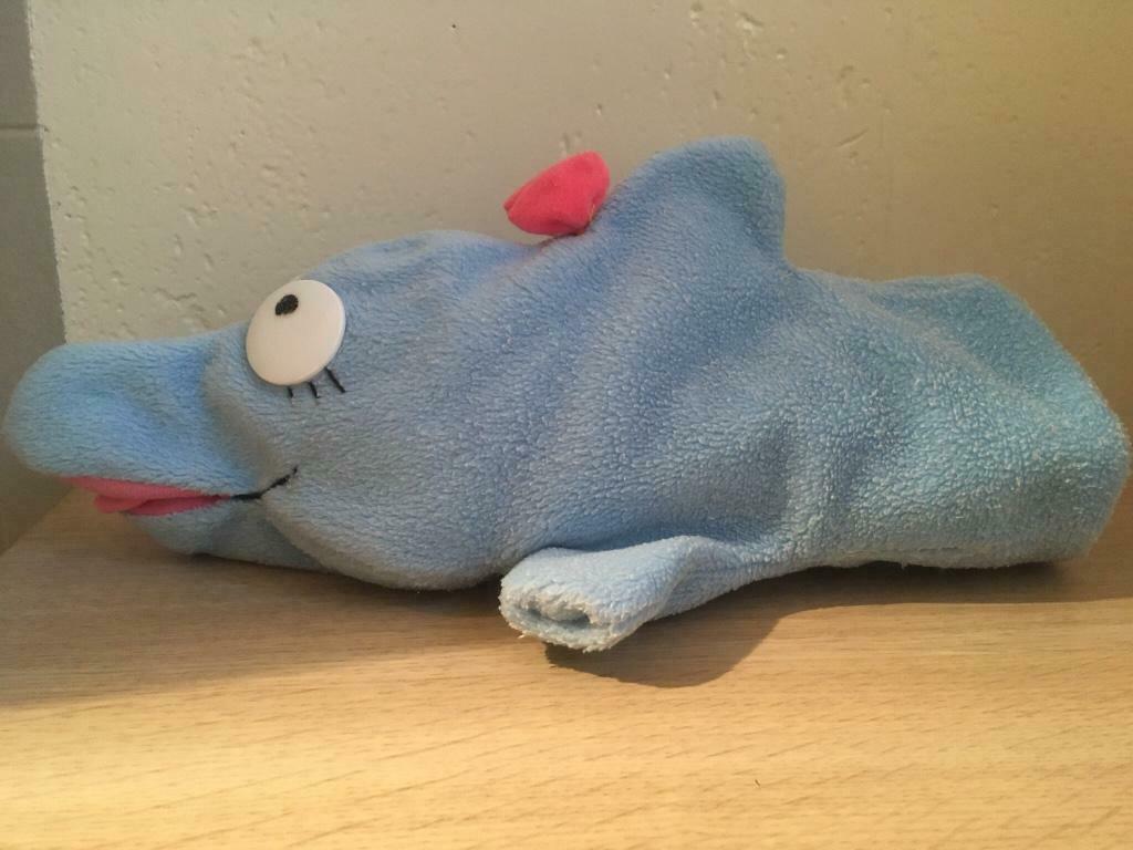 Handpop “haai”, Kinderen en Baby's, Speelgoed | Knuffels en Pluche, Gebruikt, Overige typen, Ophalen of Verzenden