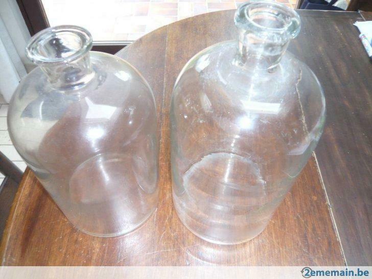 2 bouteilles de pharmacie verre transparent, bon état., Enlèvement, Utilisé