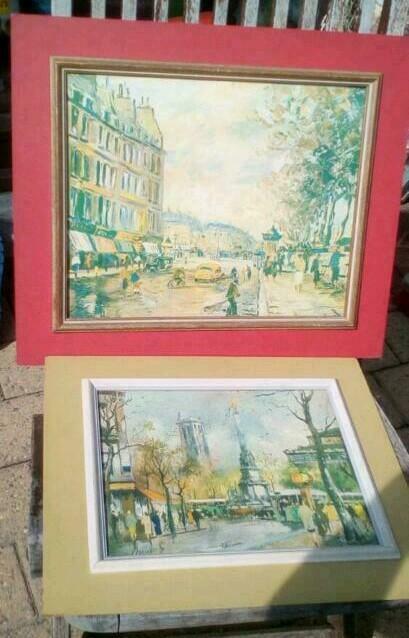 Belles impressions vivantes colorées de la vie à Paris, Antiquités & Art, Curiosités & Brocante, Enlèvement ou Envoi