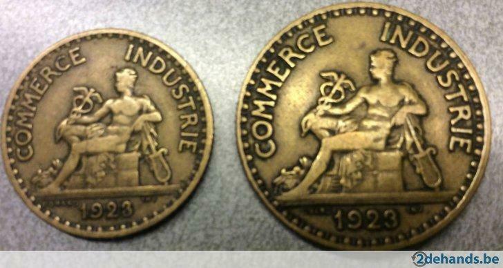 2 muntstukken Chambres de Commerce de France