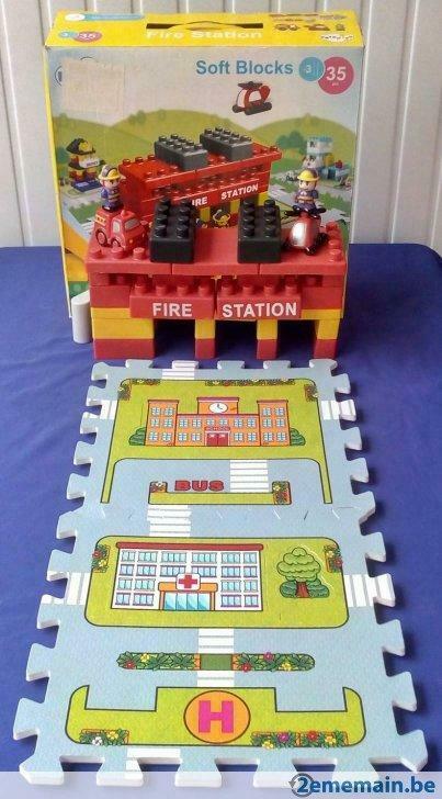 Soft blocks 35 pièces " caserne de pompiers " Paradiso, Enfants & Bébés, Enlèvement, Utilisé
