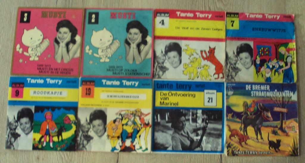 7 Vintage Sprookjes E.P 7' Singeltjes van Tante Terry  !, Ophalen of Verzenden, Gebruikt