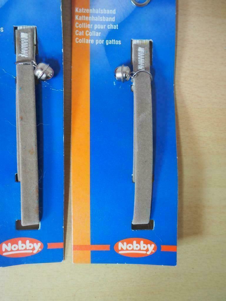 Collier de chat en velours gris, Enlèvement ou Envoi, Neuf