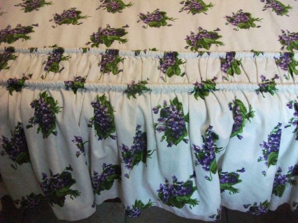 Retro bedsprei Romanex de Boussac Violettes tweepersoonsbed, Ophalen of Verzenden, Zo goed als nieuw, Tweepersoons, Overige typen