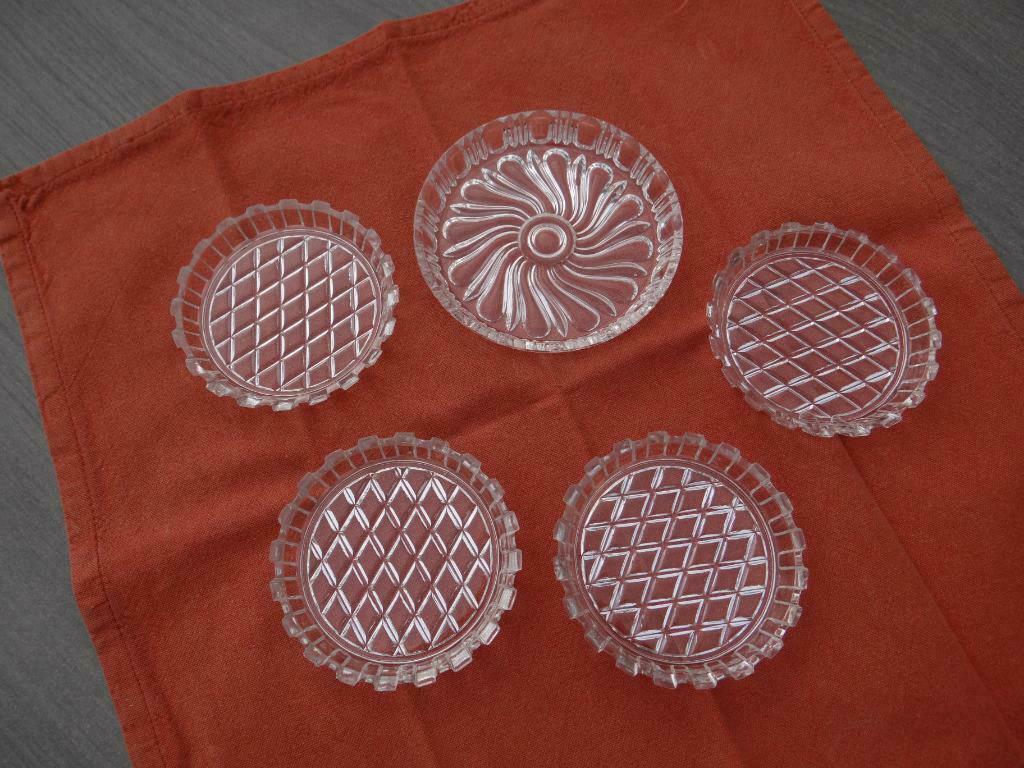 glazen onderleggers, Huis en Inrichting, Ophalen of Verzenden, Gebruikt, Glas of Kopje