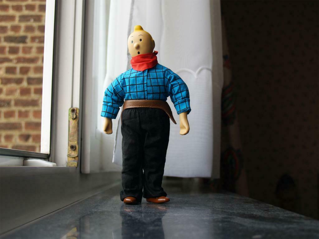 "Poupée" Tintin cowboy, Enlèvement ou Envoi, Tintin, Comme neuf, Statue ou Figurine