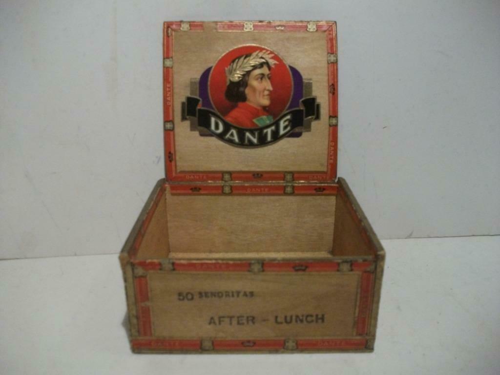 Boîte à cigares Dante 50 Senoritas after-lunch Amarilo, Envoi, Utilisé, Boite à tabac ou Emballage