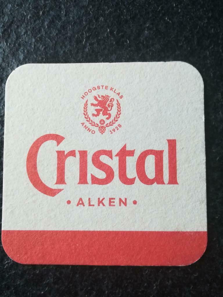 Cristal Alken bierviltje, Verzamelen, Biermerken, Ophalen of Verzenden, Zo goed als nieuw