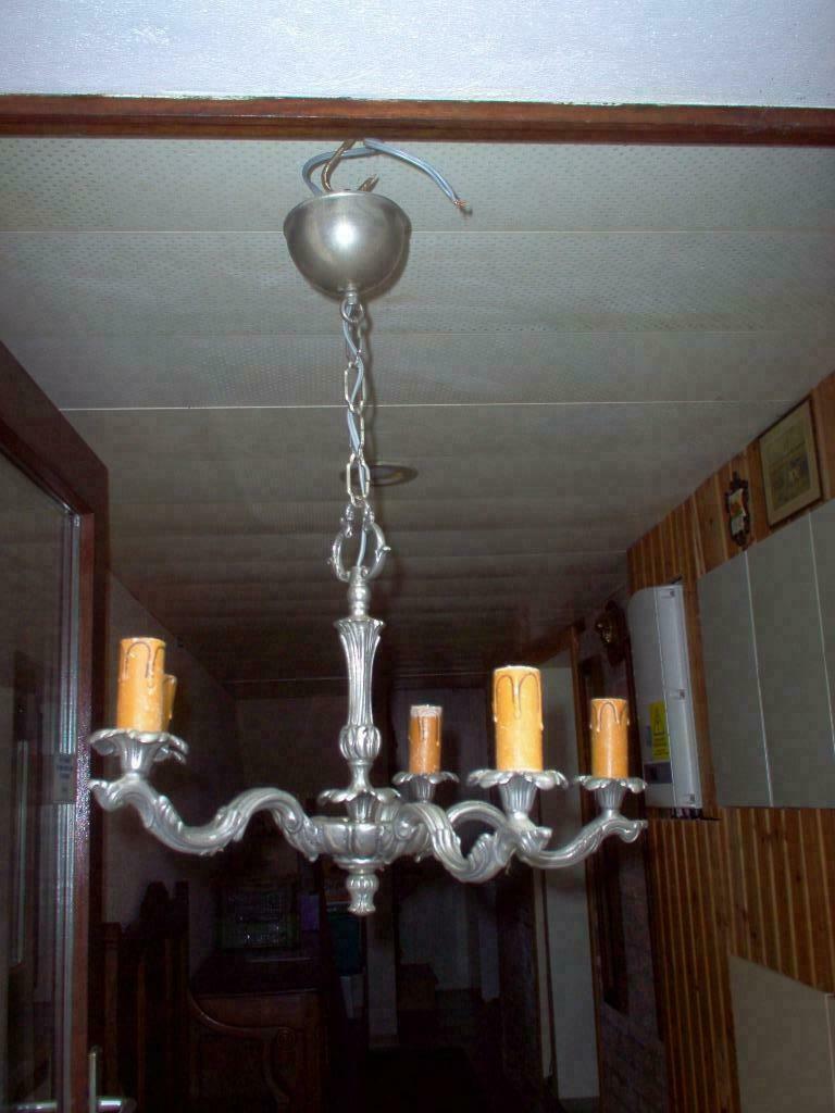 lustre en étain magnifique  90 €, Enlèvement, Comme neuf, Métal
