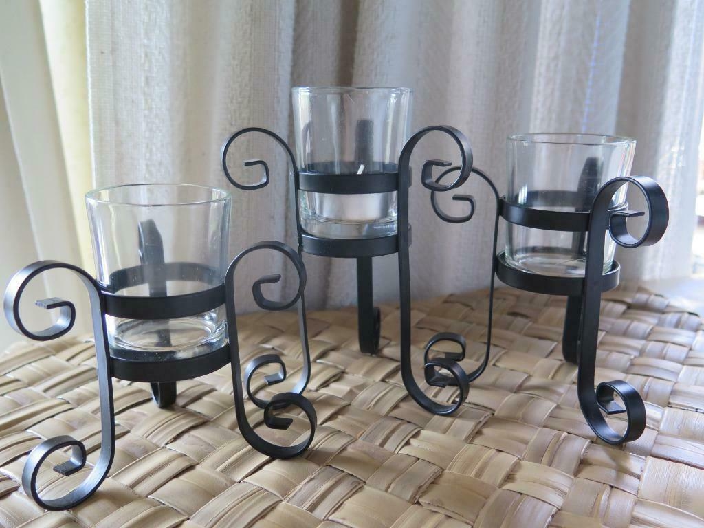 bougeoirs, Enlèvement ou Envoi, Comme neuf, Noir, Métal