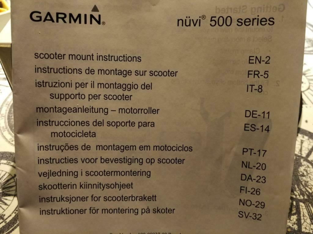 Garmin stuurhouder motor/scooter/brommer - 500 series Nuvi, Auto diversen, Autonavigatie, Nieuw, Ophalen of Verzenden