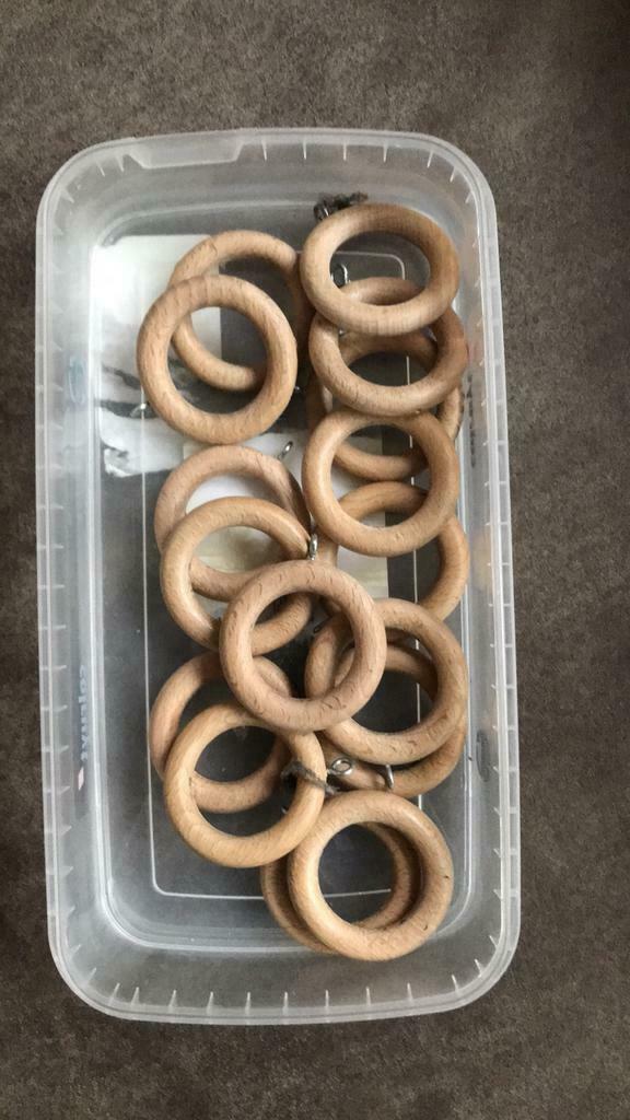 Anneaux pour accrocher les rideaux / tentures 16 pièces, Maison & Meubles, Comme neuf