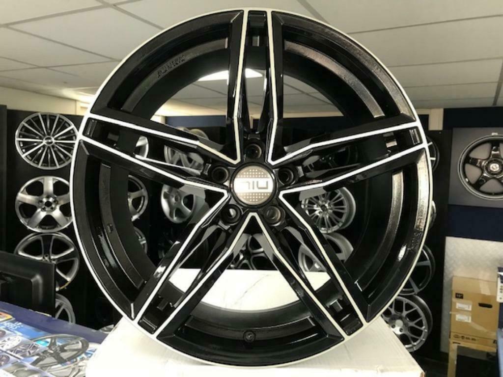 IN STOCK: NIEUWE set 19 inch 5x112 zwart polish sport wielen, Enlèvement ou Envoi, Neuf, BMW