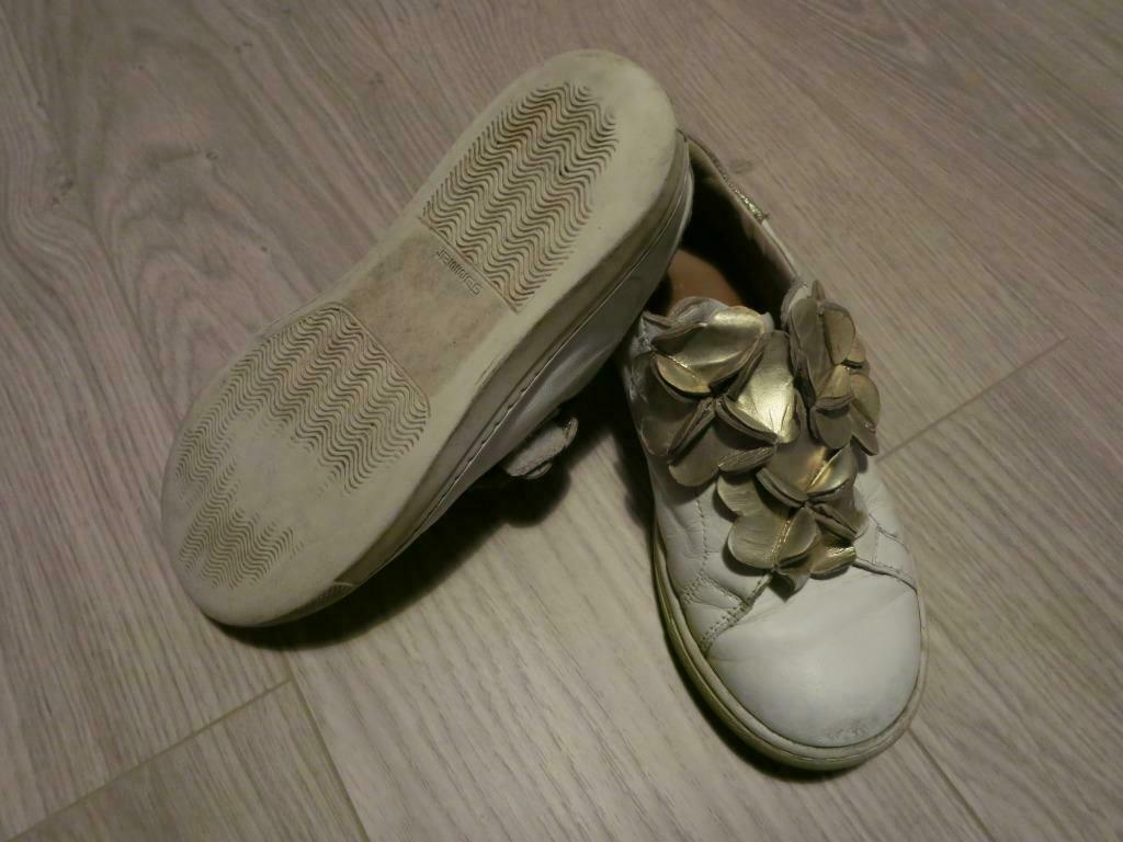 Witte sneakers zecchino d'oro met gouden bloemetjes, Ophalen, Gebruikt, Meisje, Schoenen