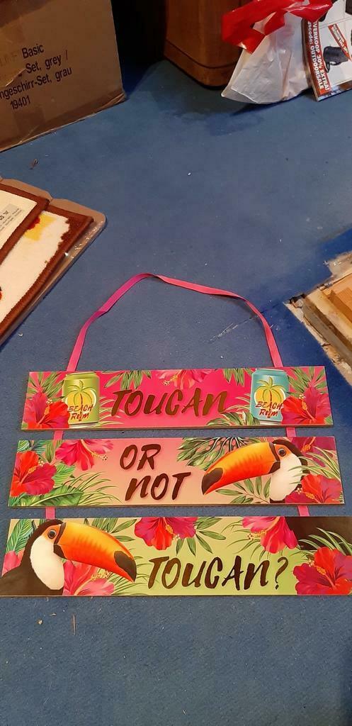 Houten bord Toucan (nieuw), Ophalen of Verzenden, Nieuw