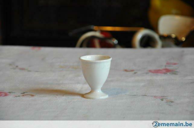 ancien coquetier faience blanche, Collections, Enlèvement ou Envoi, Utilisé