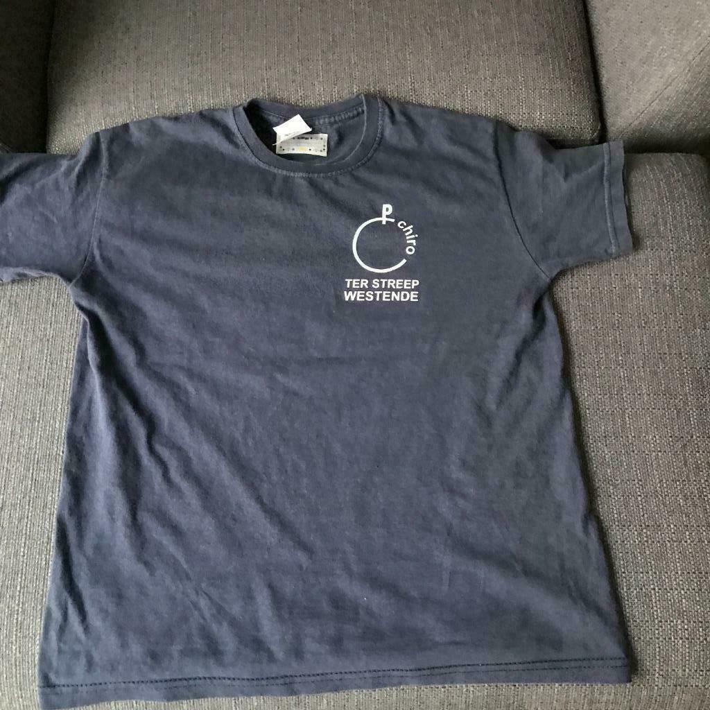 T-shirt Chiro Westende "Ter Streep" 9/11 jaar, Kinderen en Baby's, Jongen of Meisje, Ophalen of Verzenden, Zo goed als nieuw, Chiro