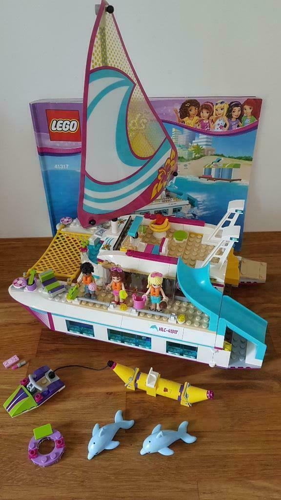 Lego Friends 41317: Sunshine Catamaran, Ophalen of Verzenden, Zo goed als nieuw, Complete set, Lego
