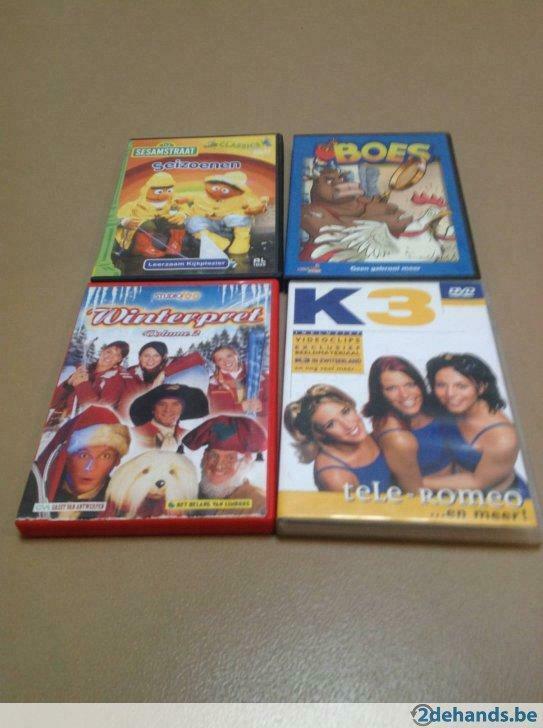Set van 4 DVD's : K3, Boes, Winterpret en Sesamstraat, Cd's en Dvd's, Ophalen of Verzenden, Film