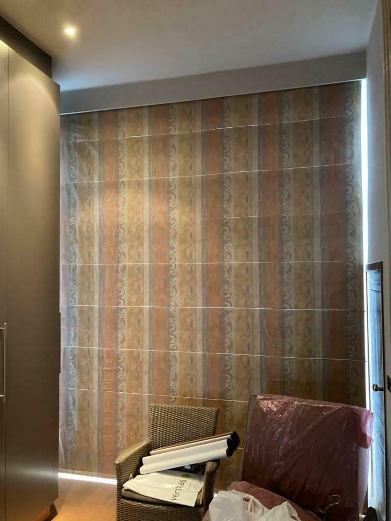 Compleet Vouwgordijn Ophangsysteem, breedte 2,75m, Ophalen, Zo goed als nieuw, Wit, 200 cm of meer