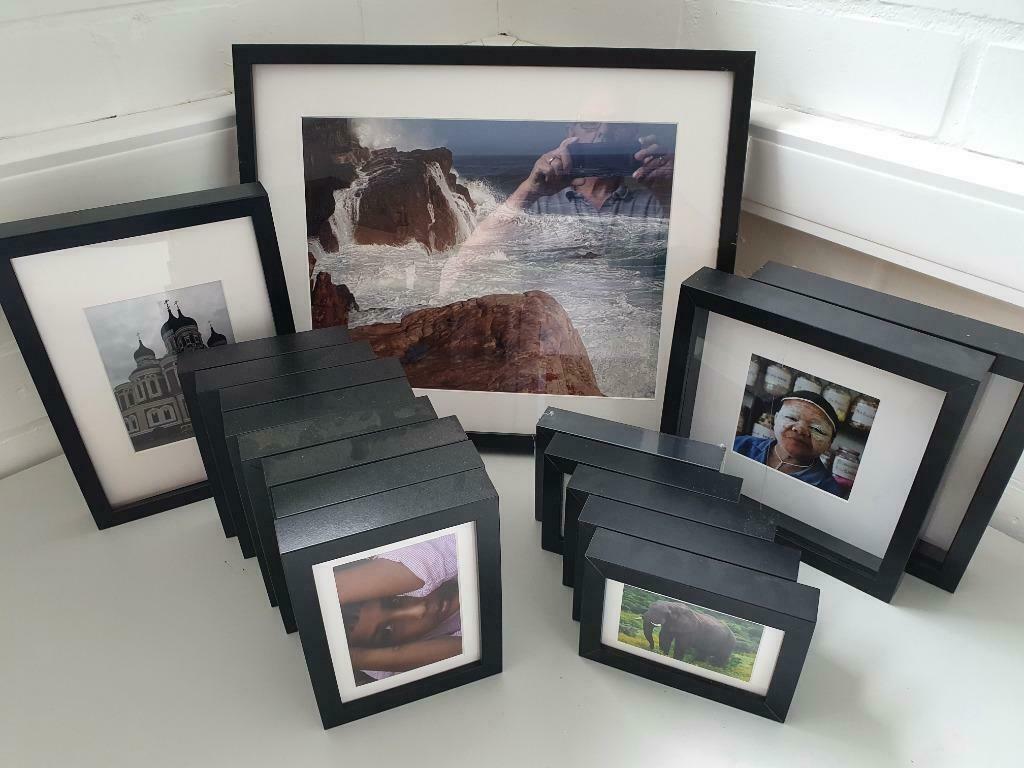 17 zwarte Ikea kaders, Huis en Inrichting, Woonaccessoires | Lijsten, Zo goed als nieuw, Minder dan 50 cm, Minder dan 50 cm, Hout