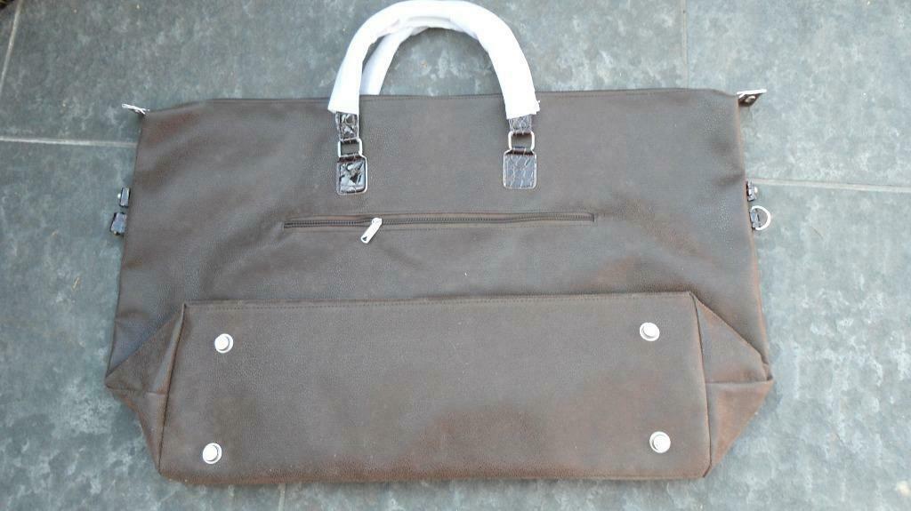 Sac de voyage en cuir de daim, Enlèvement ou Envoi, Neuf, Brun, Autres types