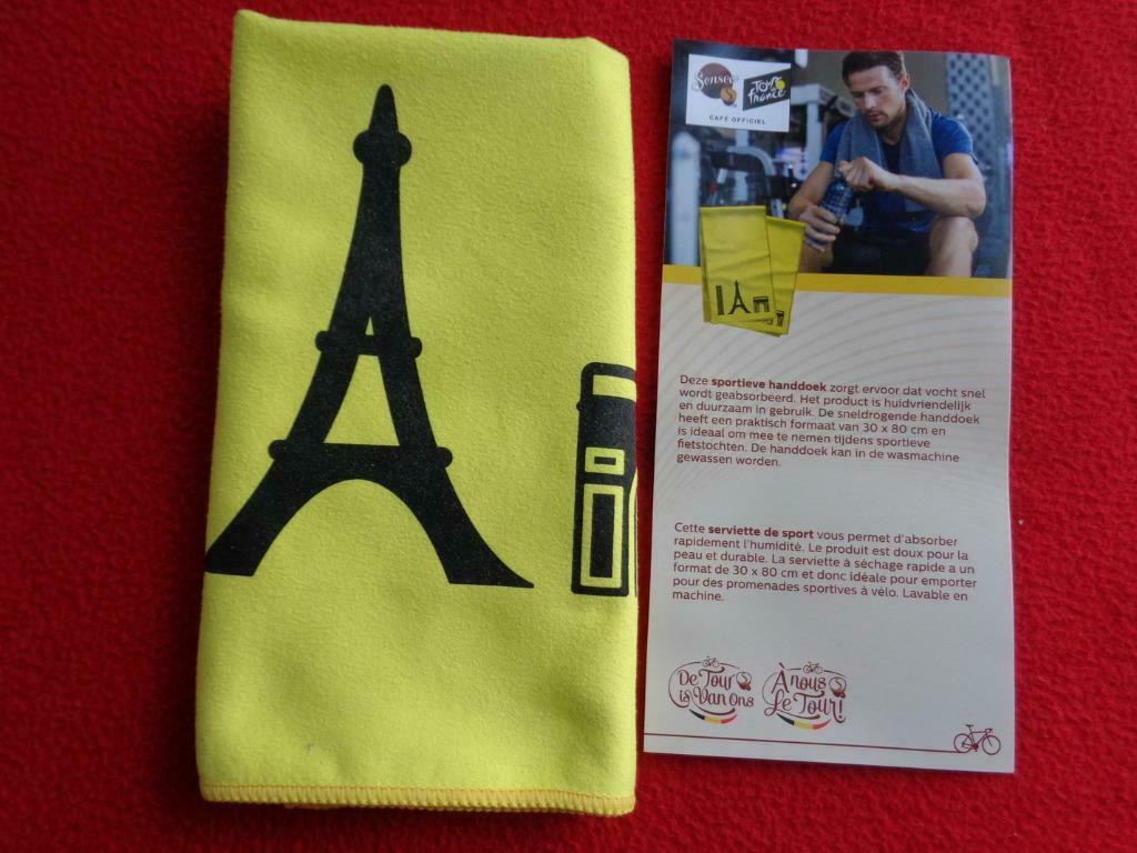 Serviette de sport jaune tour de France 2019., Verzamelen, Ophalen of Verzenden, Nieuw, Overige typen