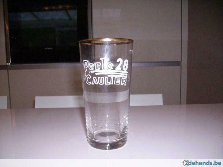 oud biergles perle 28 caulier brussel molenbeek, Collections, Enlèvement ou Envoi, Utilisé