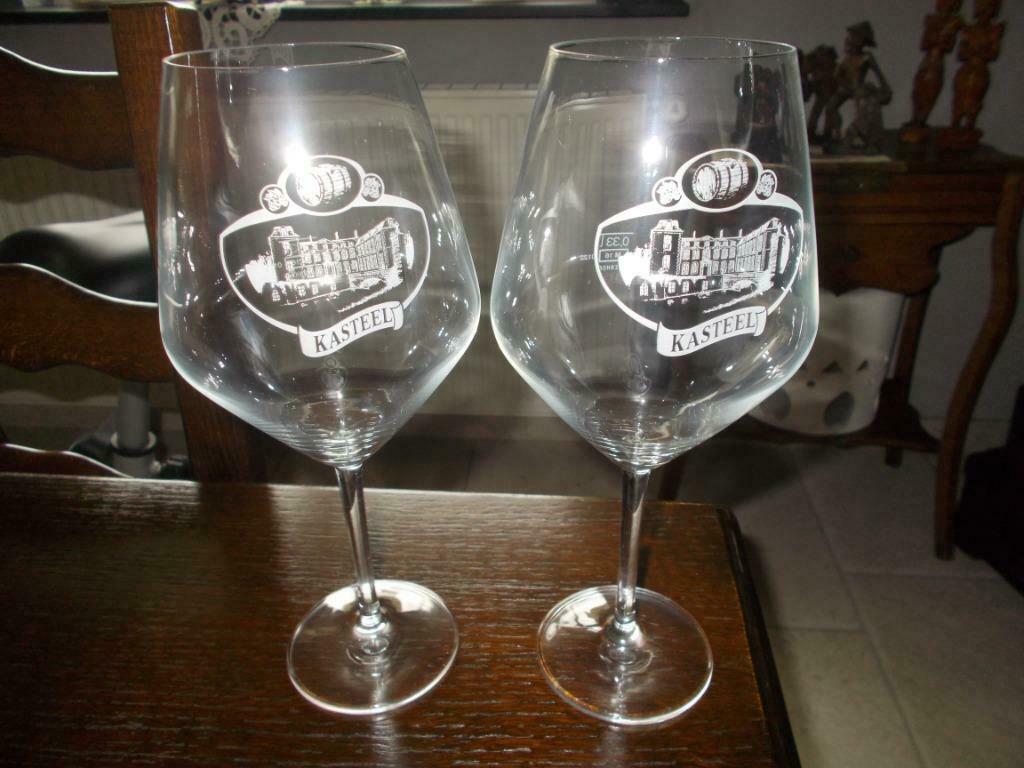 Bierglazen 'Kasteel' (speciaal), Verzamelen, Glas en Drinkglazen, Ophalen, Nieuw, Bierglas