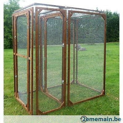 Volière de jardin 1,60x1x1,75m avec SAS NEUF voliere bois, Animaux & Accessoires, Envoi, Neuf
