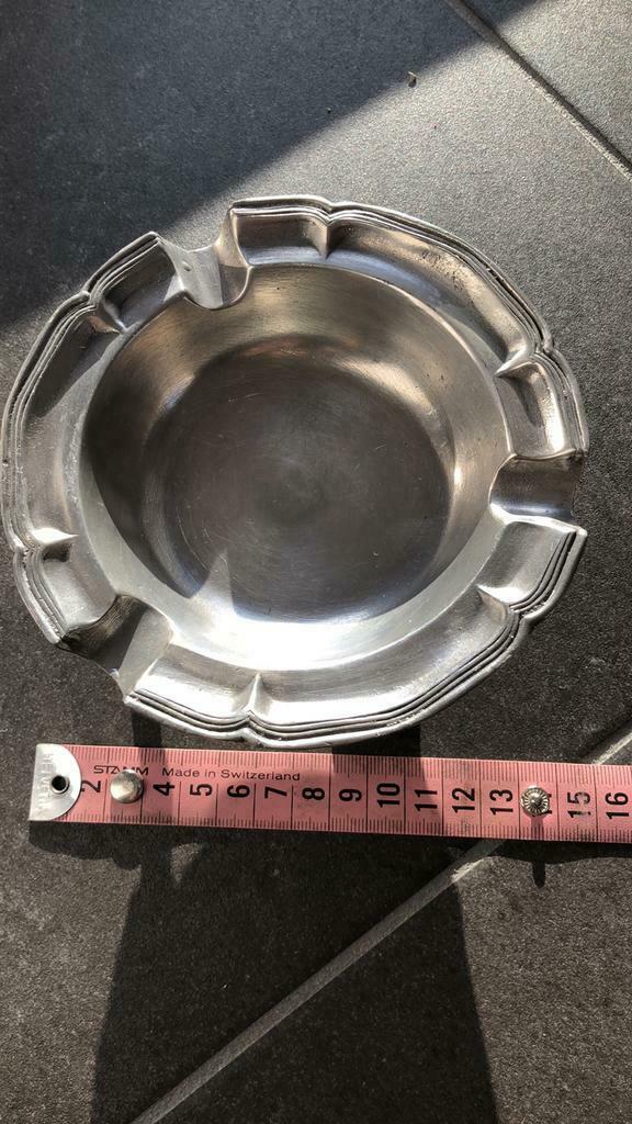 Tinnen Asbak, Antiek en Kunst, Ophalen of Verzenden