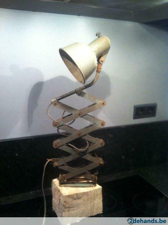 vintage bauhaus - sis -  scissorlamp '50s, Antiek en Kunst