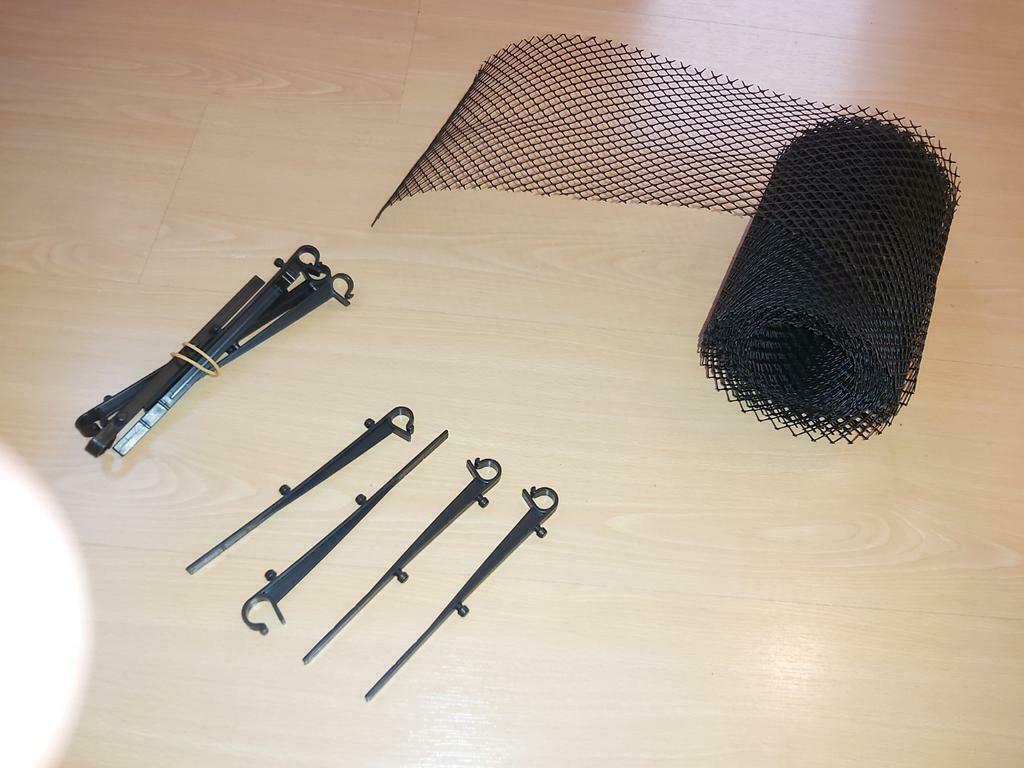 2 x dakgootbeschermer tegen vuil en bladeren 8 METER / STUK, Doe-het-zelf en Bouw, Kunststof, Zwart, Overige typen, Nieuw