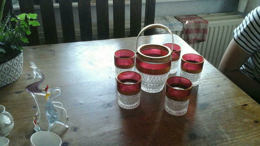 Karaffen met glaasjes jaren '60   verschillende soorten !, Enlèvement ou Envoi