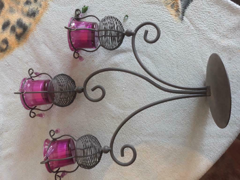 Kandelaar, Gebruikt, Zwart, Ophalen of Verzenden, Metaal