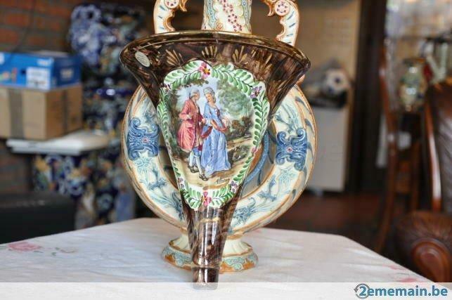 cornet mural floral en faience bequet, Enlèvement ou Envoi