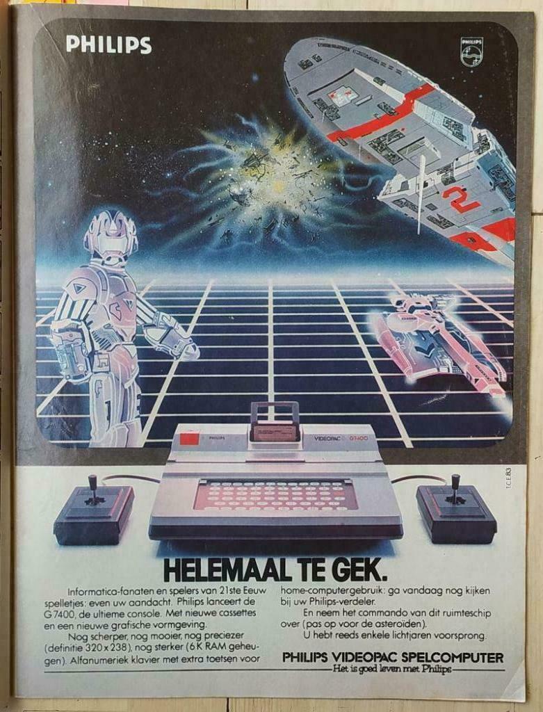 advertentie Philips Videopac spelcomputer, Enlèvement ou Envoi, Journal ou Magazine