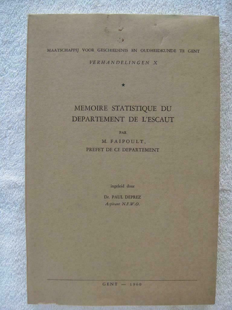 Flandre Gand – statistique Faitpoult de l’an 13 - EO 1960, Enlèvement ou Envoi, Utilisé