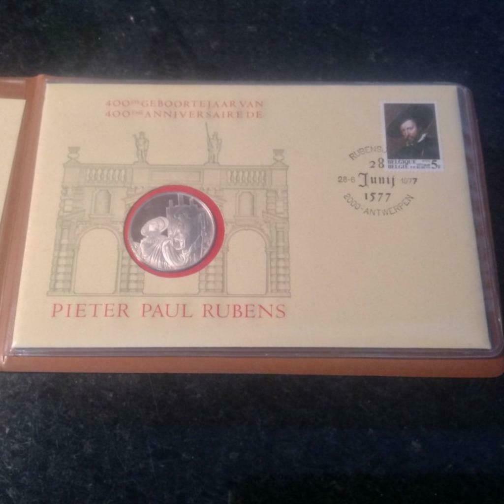 400ste verjaardag van Rubens, Postzegels en Munten, Ophalen of Verzenden, Zilver