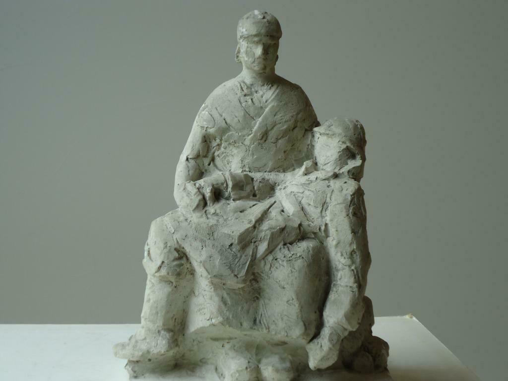 1935 Victor DEMANET project monument oorlog soldaat bozzetto, Ophalen