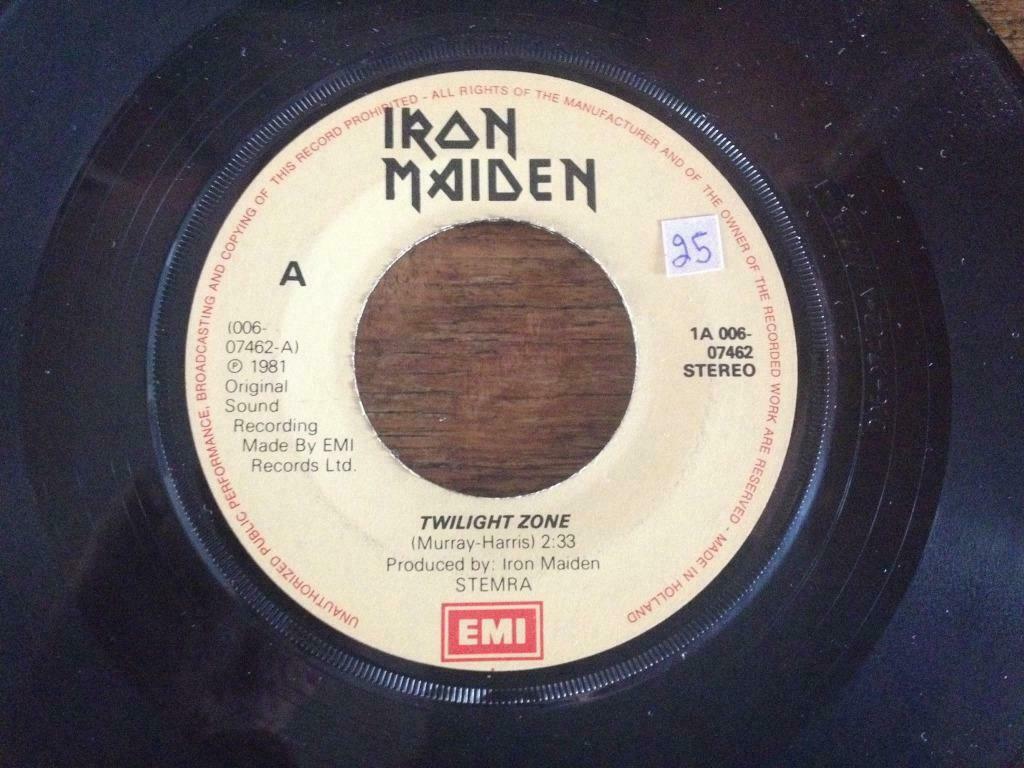 45 tours Iron Maiden - Twilight zone sans pochette, Enlèvement ou Envoi
