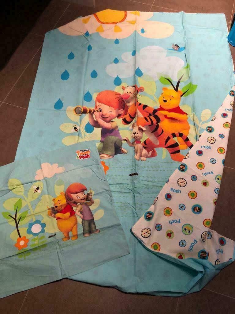 Dekbedovertrek katoen winnie en zijn vriendjes, Enlèvement, Comme neuf, Housse de couette