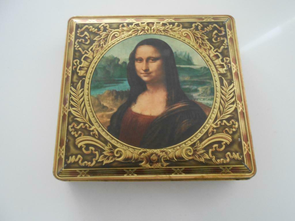Blikkendoos Mona Lisa, Collections, Boîte en métal, Enlèvement ou Envoi, Comme neuf, Biscuits, Autres marques