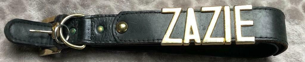 Collier pour chien en cuir noir Zazie Dog Design, Utilisé