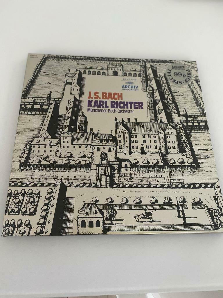 LP  J.S. Bach Karl Richter Münchener Bach-Orchester 1972, Gebruikt, Ophalen of Verzenden, 12 inch, Orkest of Ballet