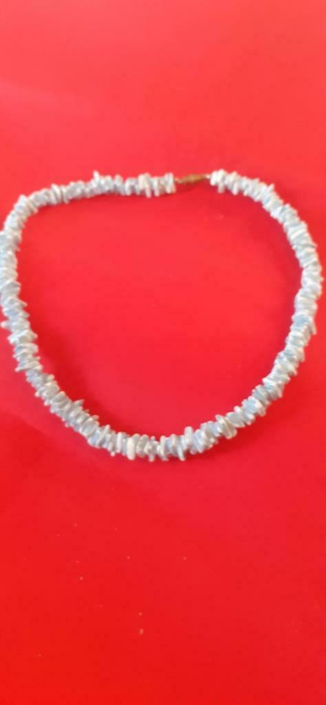 Collier ras de cou pierre cailloux bleu et blanc, Enlèvement ou Envoi, Utilisé, Bleu