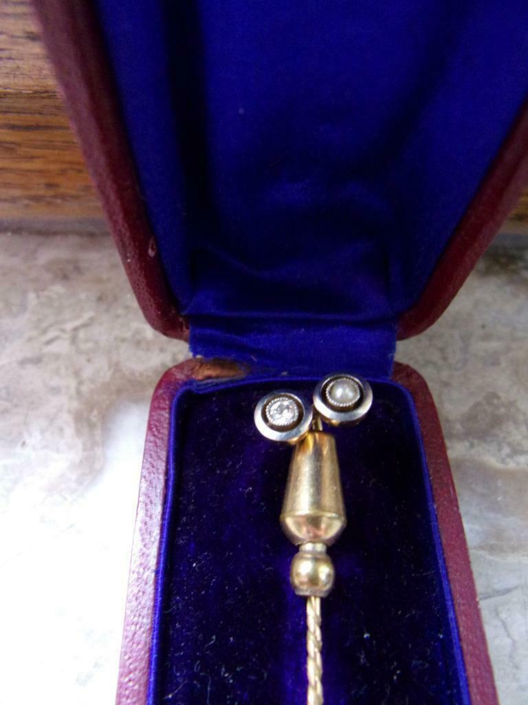 Antieke gouden dasspeld J.W. van Kempen & Zn, Verzamelen, Ophalen of Verzenden, Zo goed als nieuw, Speld(je) of Lepel(tje)