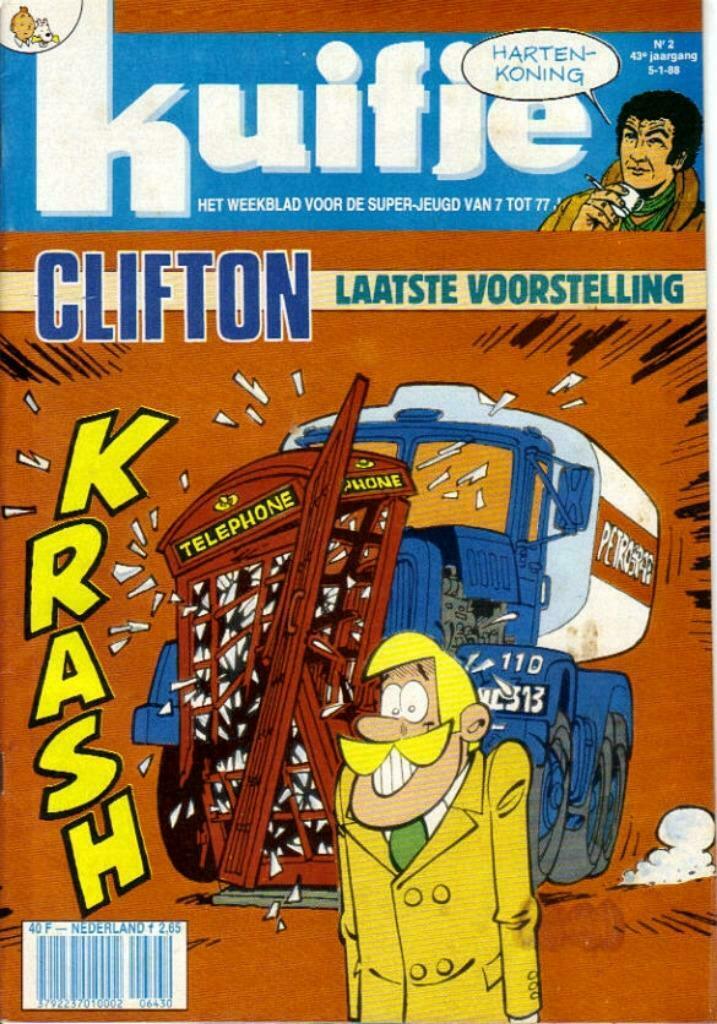 Weekblad Kuifje van 5-1-1988 , 43ste Jaargang, Nummer 2, Gelezen, Europa, Ophalen of Verzenden, Meerdere comics